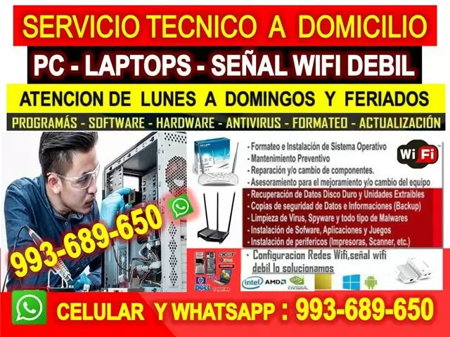 TECNICO DE PCS LAPTOP RED WIFI image 1