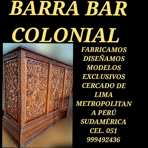 $1 : Barra bar colonial vendo image 4