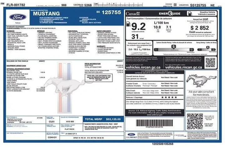 $37989 : Ford Mustang 2025 EcoBoost P image 9