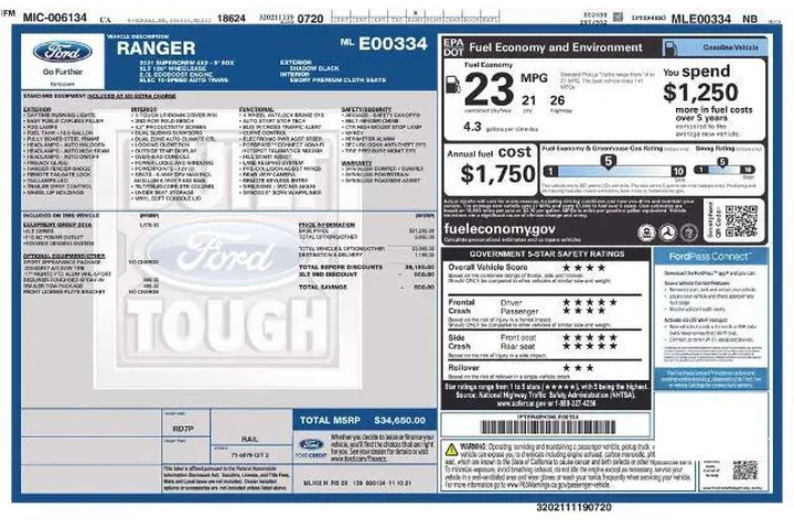 $23510 : Ford Ranger 2021 4x2 XLT 4dr image 3