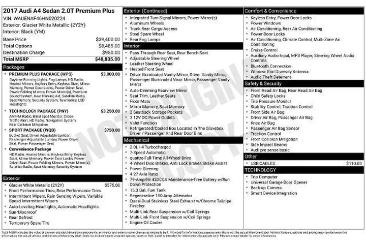 $12115 : Audi A4 2017 AWD 2.0T quattr image 2