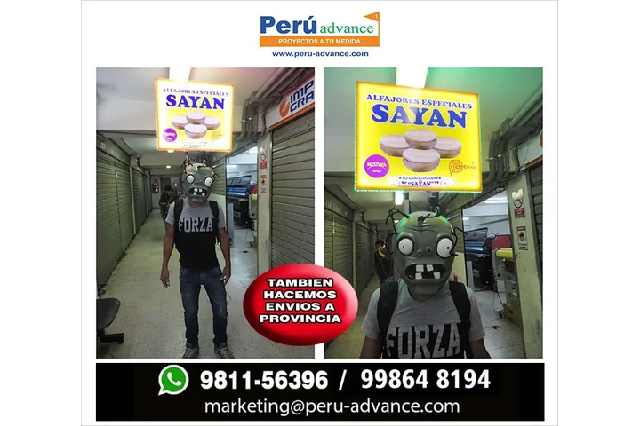 Mochilas y pancartas led image 3