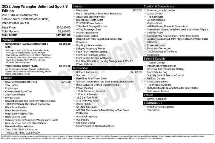 $28200 : Jeep Wrangler Unlimited 2022 image 3