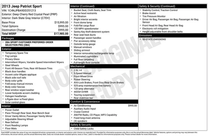 $7000 : Jeep Patriot 2013 Sport 4dr image 2