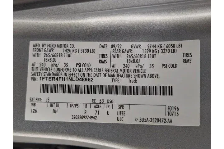 $29207 : Ford Ranger 2022 4x4 Lariat image 10