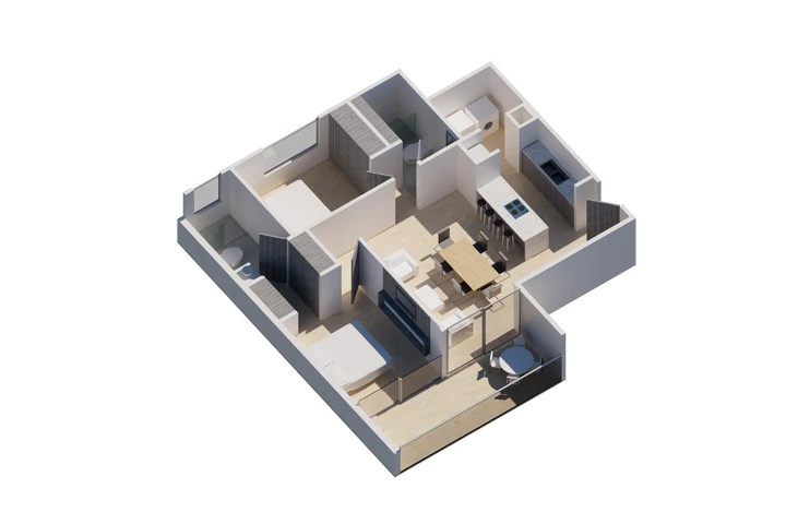Planos en AutoCAD, Renders  3D image 5