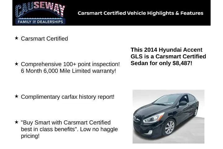 $8487 : Hyundai ACCENT 2014 GLS 4dr image 2