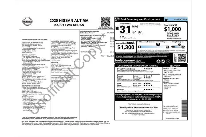$13786 : Nissan Altima 2020 2.5 SR 4d image 4