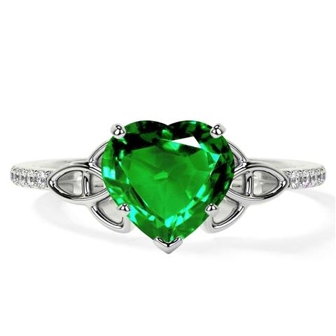 $6777 : Buy now EmeraldEngagement Ring image 1