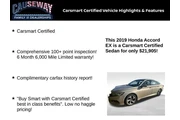 $21905 : Honda Accord 2019 EX 4dr Sed thumbnail