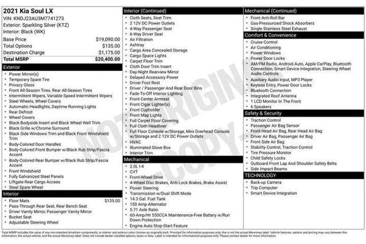 $16995 : Kia Soul 2021 LX 4dr Crossov image 2