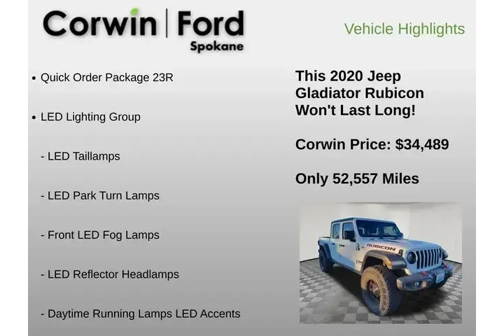 $34489 : Jeep Gladiator 2020 4x4 Laun image 6