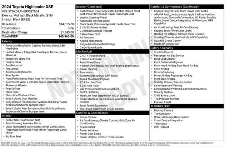 $37488 : Toyota Highlander 2024 XSE 4 image 7