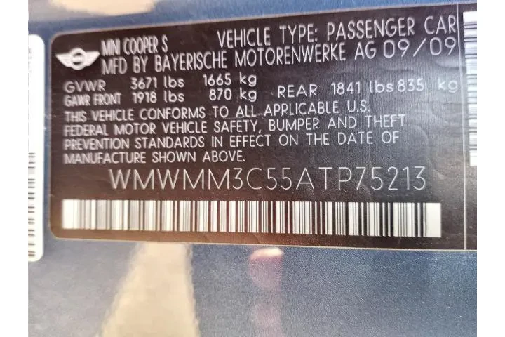 $8990 : MINI Cooper Clubman 2010 S 3 image 8