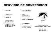 SERVICIO DE CONFECCION en Caracas