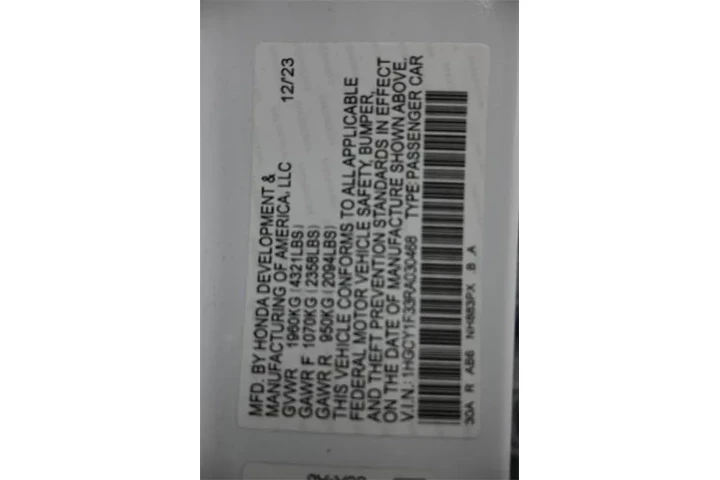 $25735 : Honda Accord 2024 EX 4dr Sed image 4