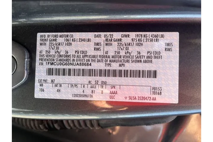 $16581 : Ford Escape 2022 SE 4dr SUV image 10