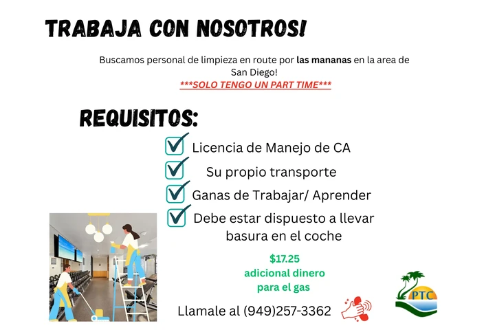 Trabajo de Limpieza (Mananas) image 1