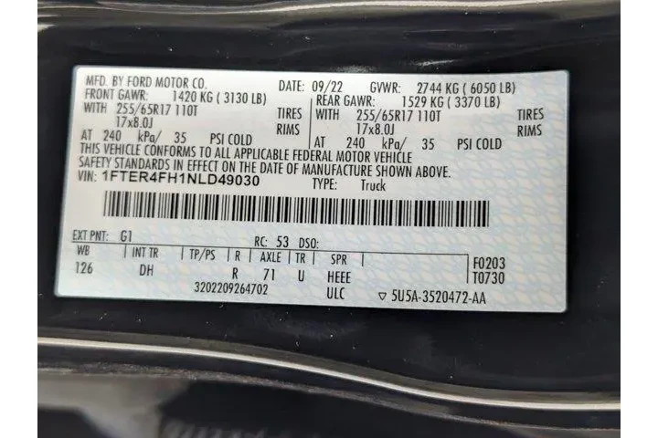 $30681 : Ford Ranger 2022 4x4 Lariat image 10