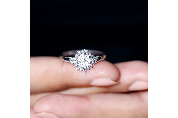 $539 : Lab Grown Halo Diamond image 2