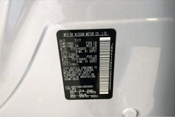 $16595 : Nissan Armada 2018 4x2 SL 4d image 8