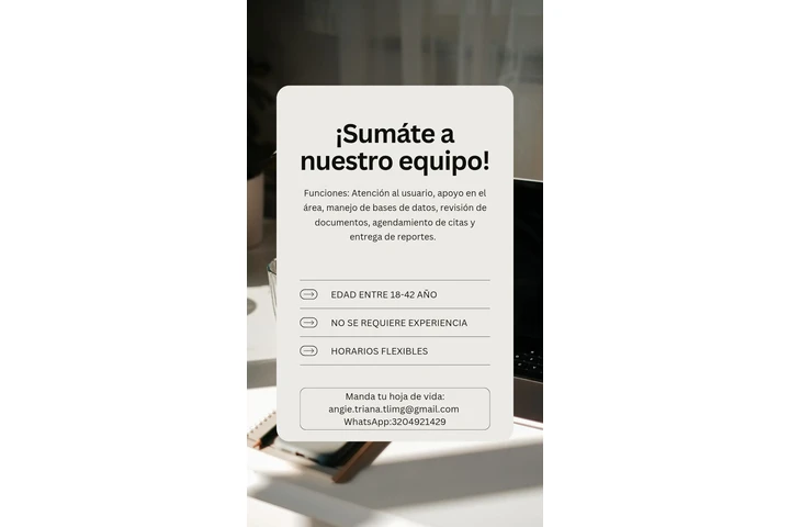 ¡UNETE A NUESTRO EQUIPO! image 3