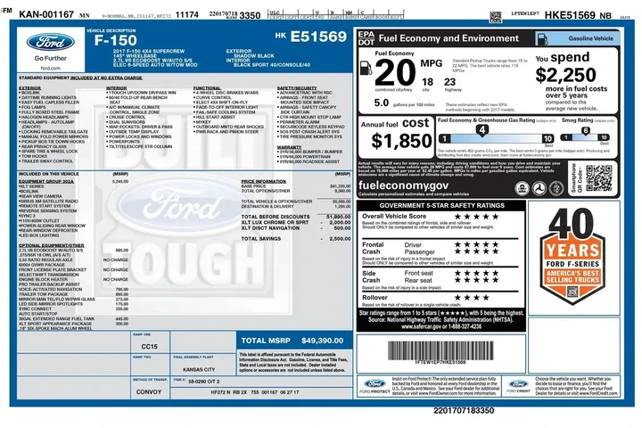 $20995 : Ford F-150 2017 4x4 Lariat 4 image 5