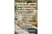 Se Buscan Costureros De Ropa. en Chicago