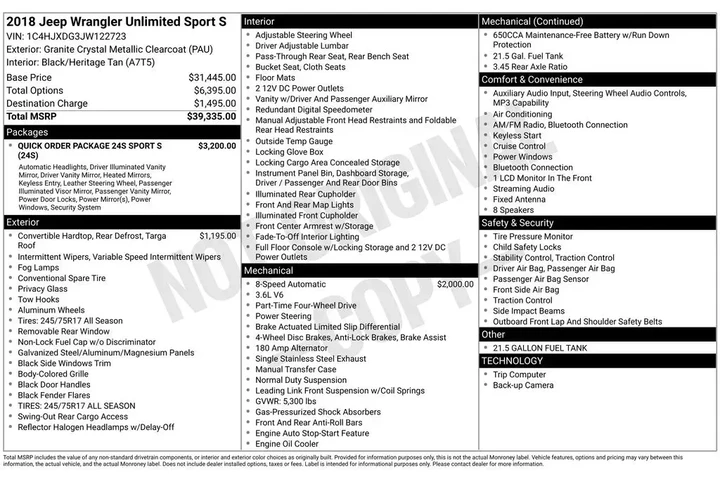 $19350 : Jeep Wrangler Unlimited 2018 image 2