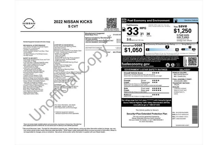 $17987 : Nissan Kicks 2022 S 4dr Cros image 4