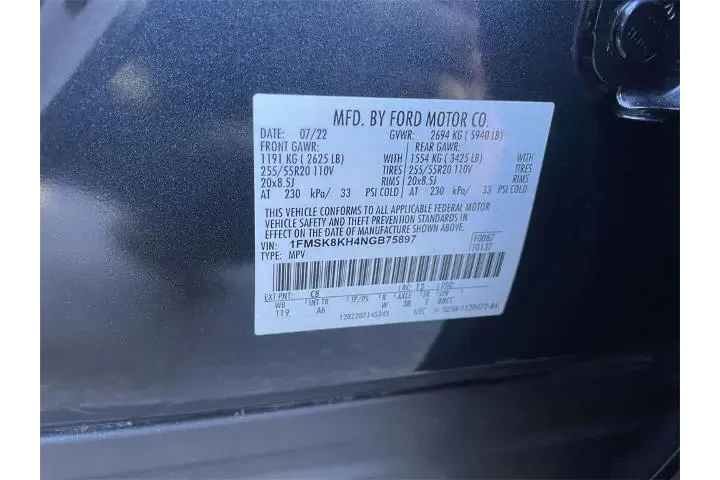 $26386 : Ford Explorer 2022 AWD ST-Li image 10