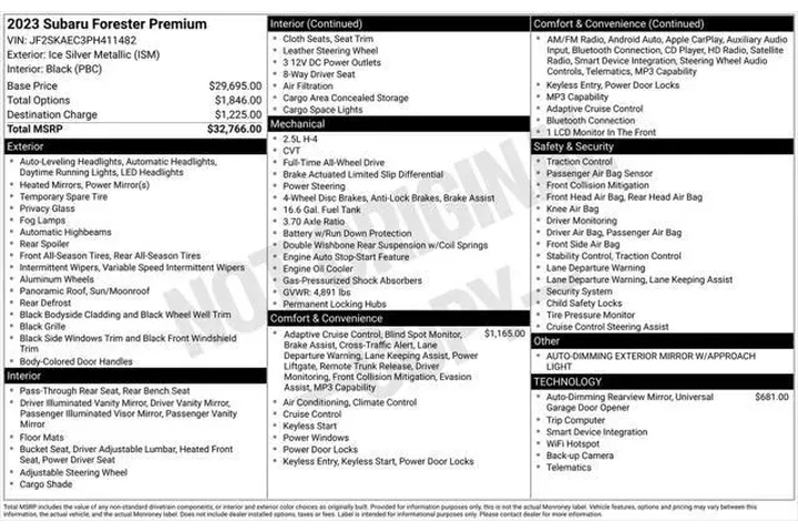$26313 : Subaru Forester 2023 AWD Pre image 5