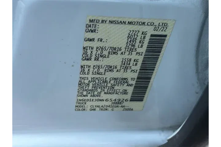 $23882 : Nissan Frontier 2022 4x2 S 4 image 10