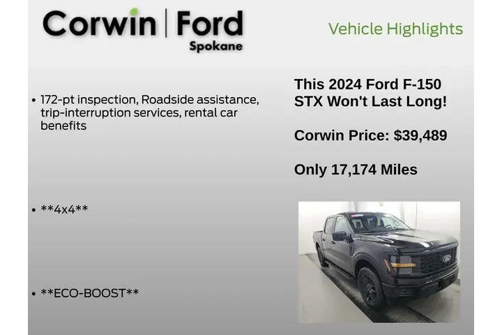 $39489 : Ford F-150 2024 4x4 STX 4dr image 8