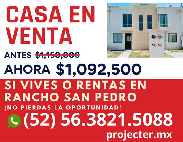$1092500 : Casa en Venta Rancho San Pedro image 1