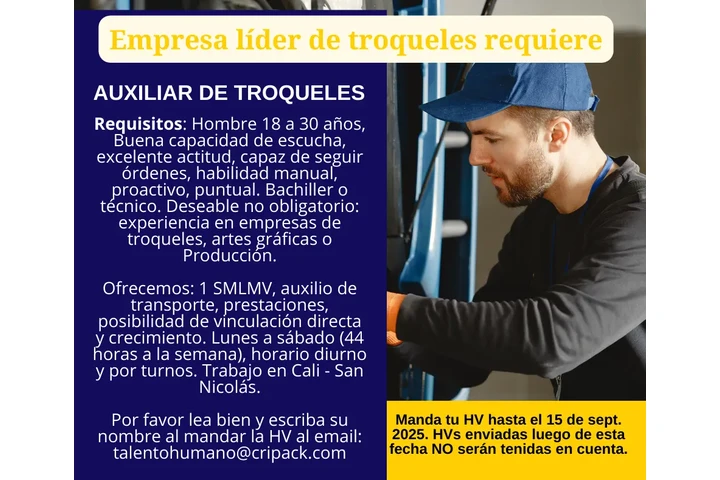 Se requiere muchacho bachiller image 1