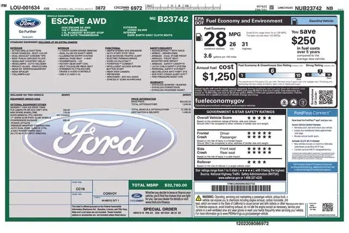 $21970 : Ford Escape 2022 AWD SE 4dr image 2