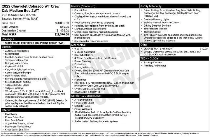 $21531 : Chevrolet Colorado 2022 4x2 image 2