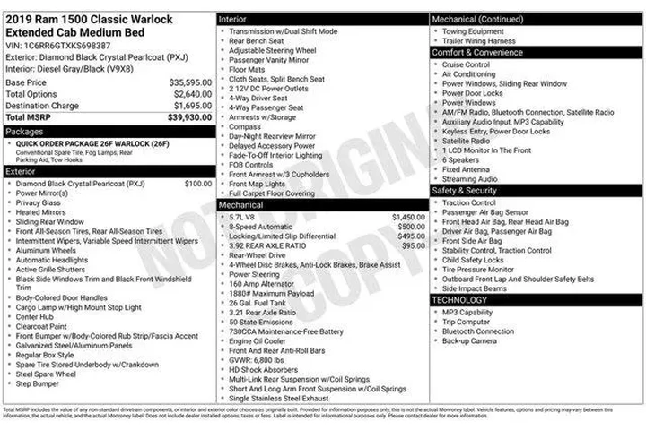 $23480 : Ram 1500 Classic 2019 4x2 Wa image 5