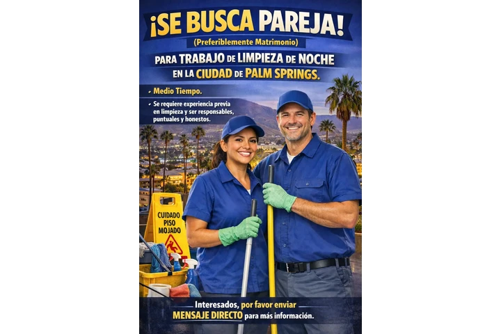 Trabajo de limpieza en noche image 1