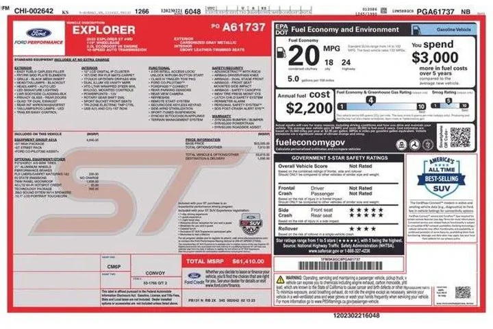 $39998 : Ford Explorer 2023 AWD ST 4d image 2