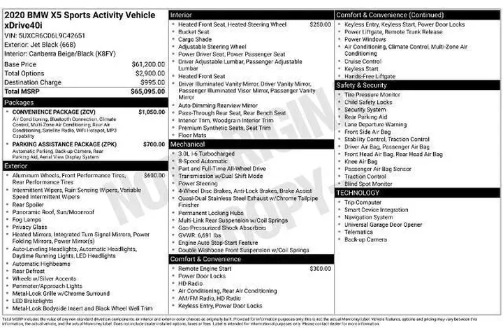 $35783 : BMW X5 2020 AWD xDrive40i 4d image 3