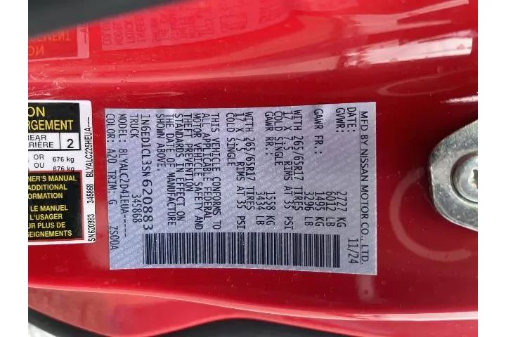 $27981 : Nissan Frontier 2025 4x2 S 4 image 5