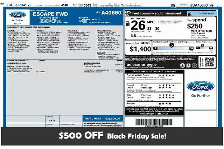 $10999 : Ford Escape 2018 SE 4dr SUV image 1