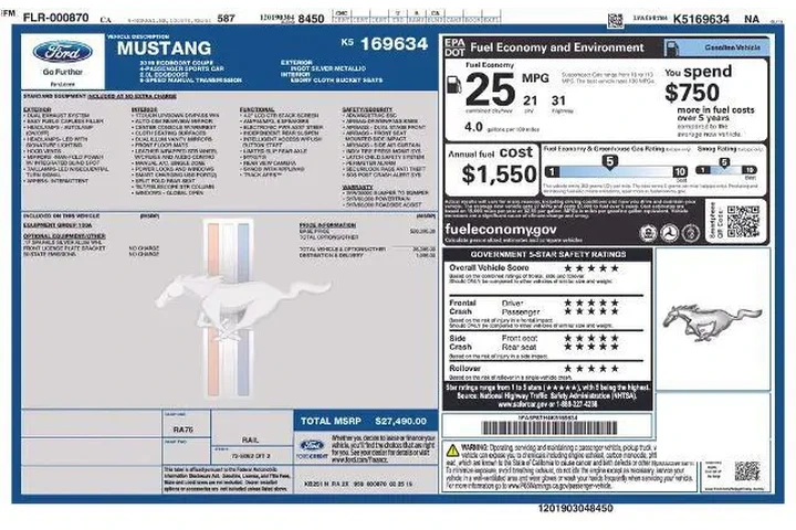 $17932 : Ford Mustang 2019 EcoBoost 2 image 2