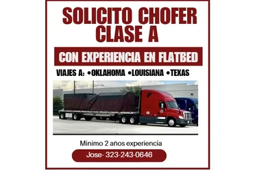 BUSCO CHOFER CLASE:A- Flatbed en Los Angeles