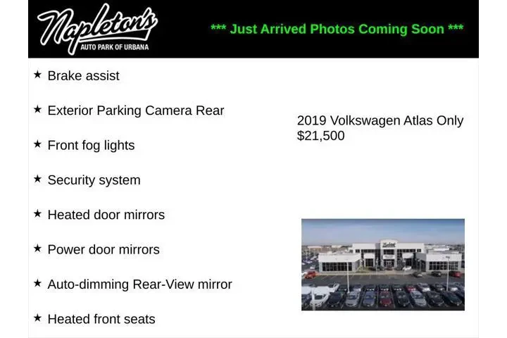 $21500 : Volkswagen Atlas 2019 V6 SE image 2