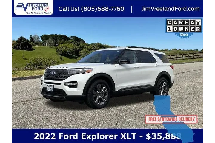 $35888 : Ford Explorer 2022 XLT 4dr S image 1