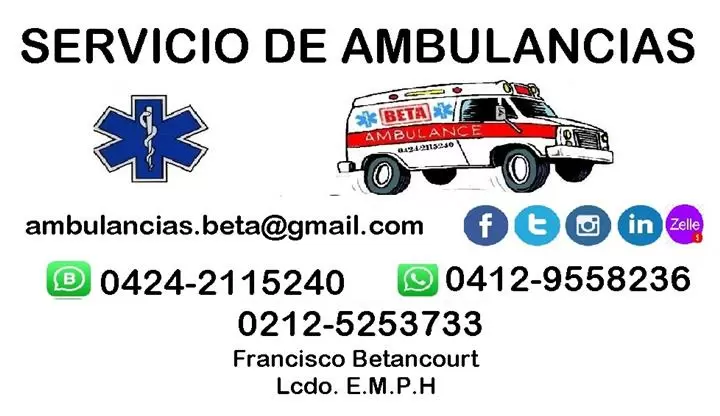 AMBULANCIAS BETA. CARACAS image 1