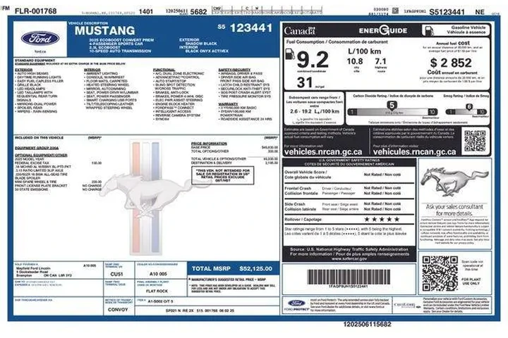 $37989 : Ford Mustang 2025 EcoBoost 2 image 9